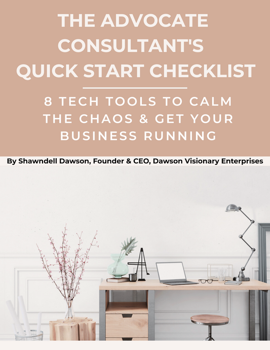 Advocate Consultant Quick Start Tech Checklist DVE Google Docs Cover Page